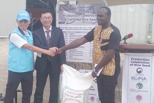 Ghana receives 370 tonnes certified rice seeds under K-RiceBelt project